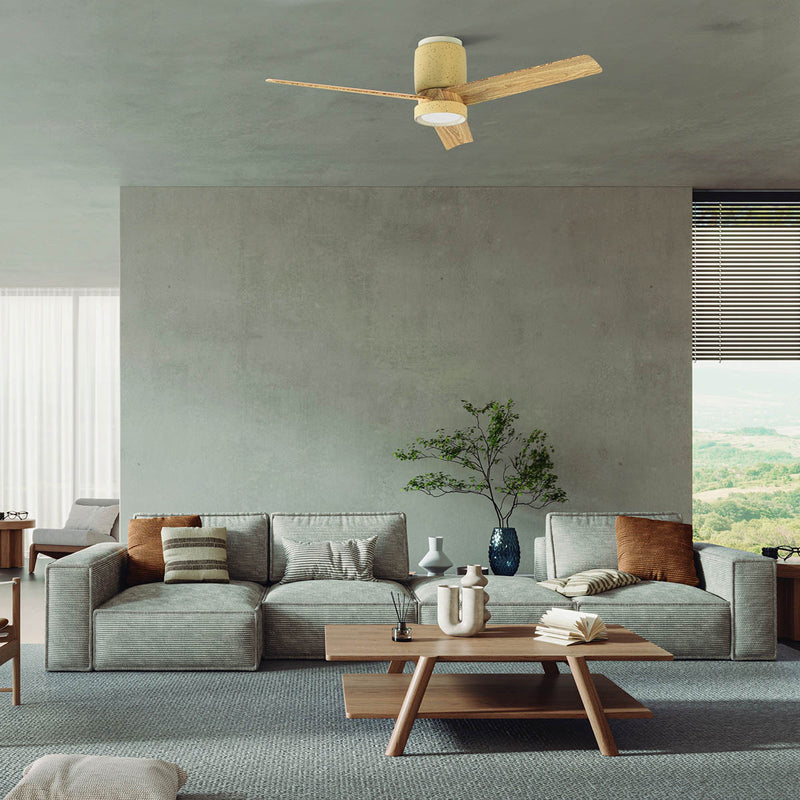 Tuuletinvalaisin Ceramica beige/puu