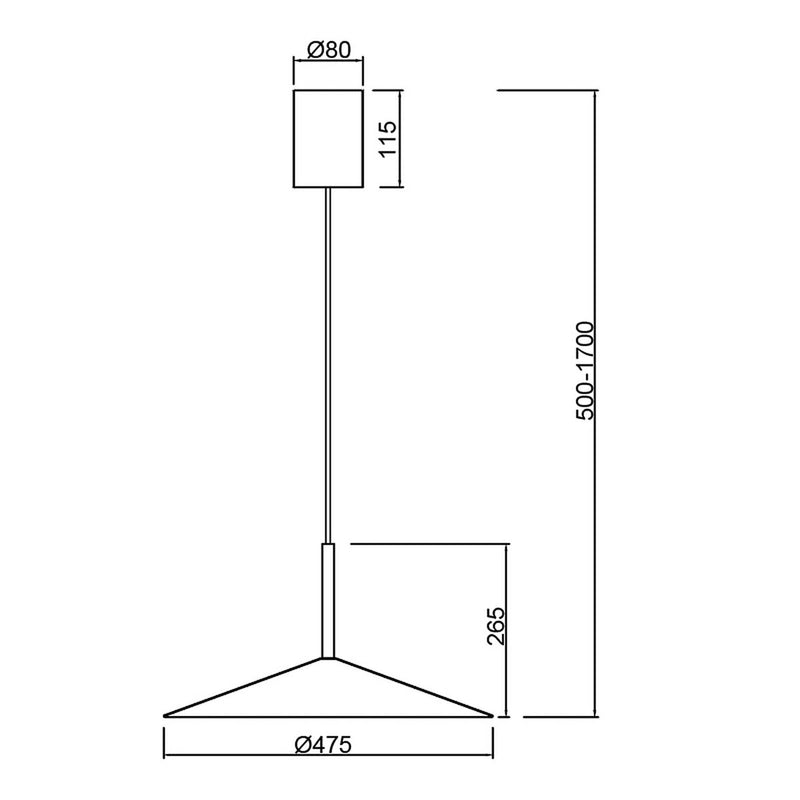 Hissivalaisin Calice 48 cm ruskea