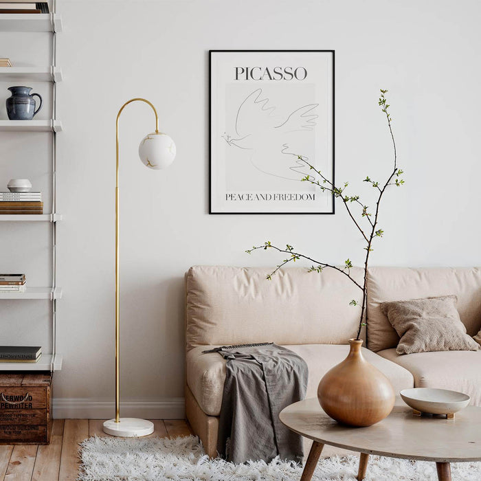 Lattiavalaisin Bellagio messinki/marmori