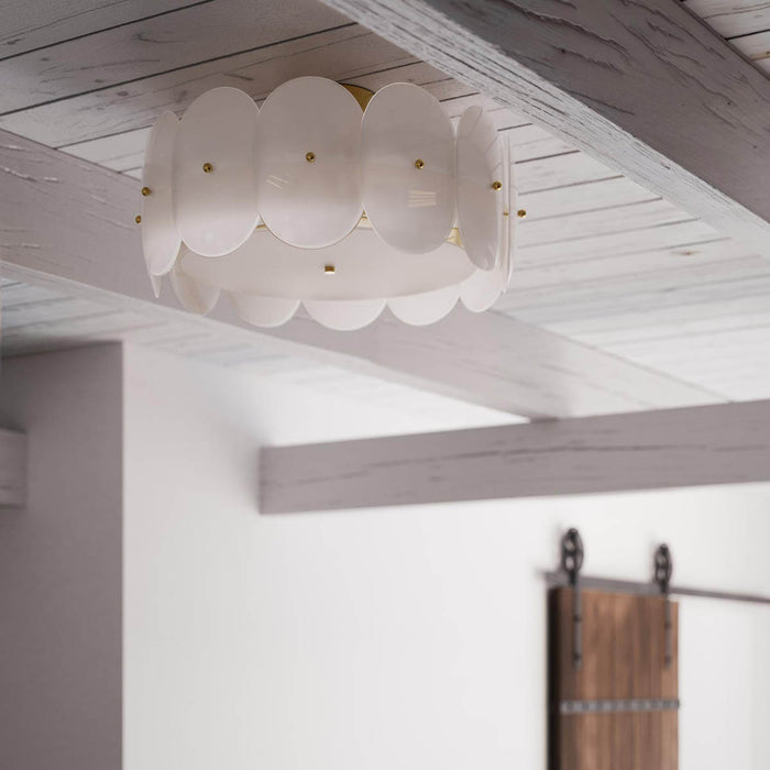 Kattovalaisin Omlott messinki/valkoinen