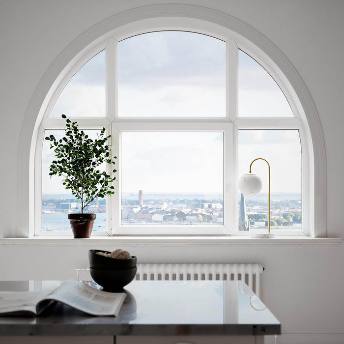 Pöytävalaisin Bellagio messinki/marmori