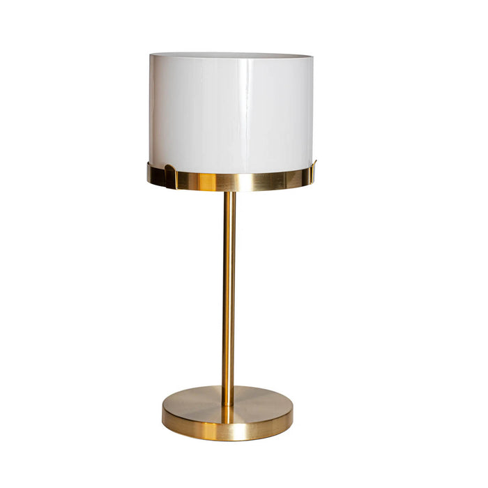 Pöytävalaisin Marcel messinki/valkoinen