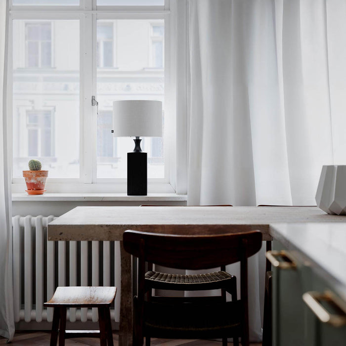 Pöytävalaisin Woody korkea musta/valkoinen