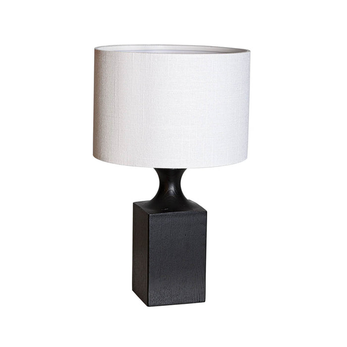 Pöytävalaisin Woody matala musta/valkoinen