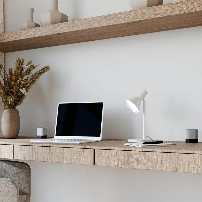 Pöytävalaisin Malone valkoinen