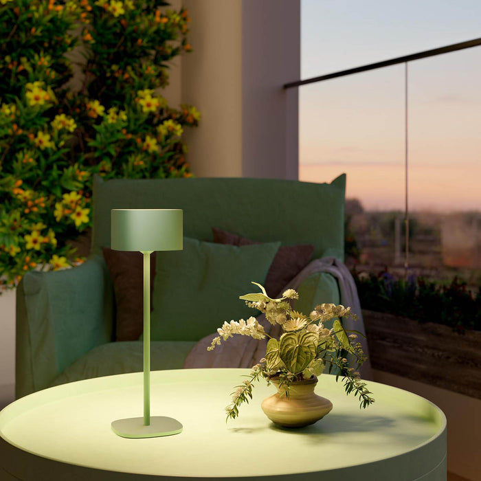 Terassivalaisin Serino vihreä ladattava