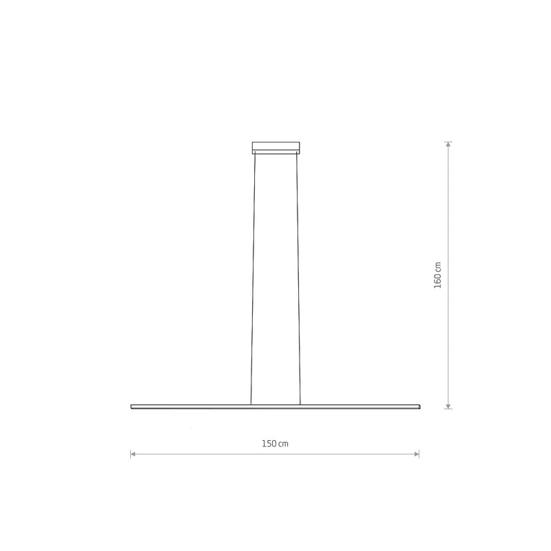 Riippuvalaisin Bar 150 cm musta