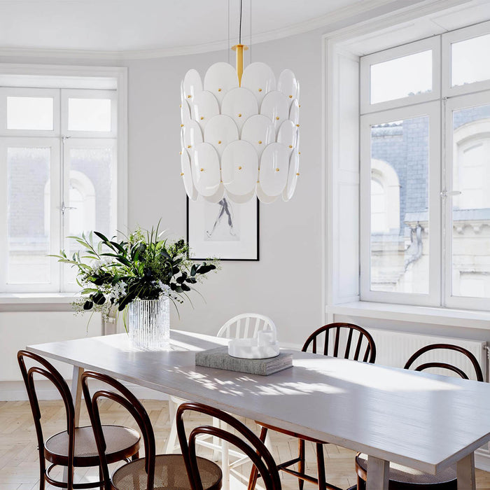 Riippuvalaisin Omlott messinki valkoinen