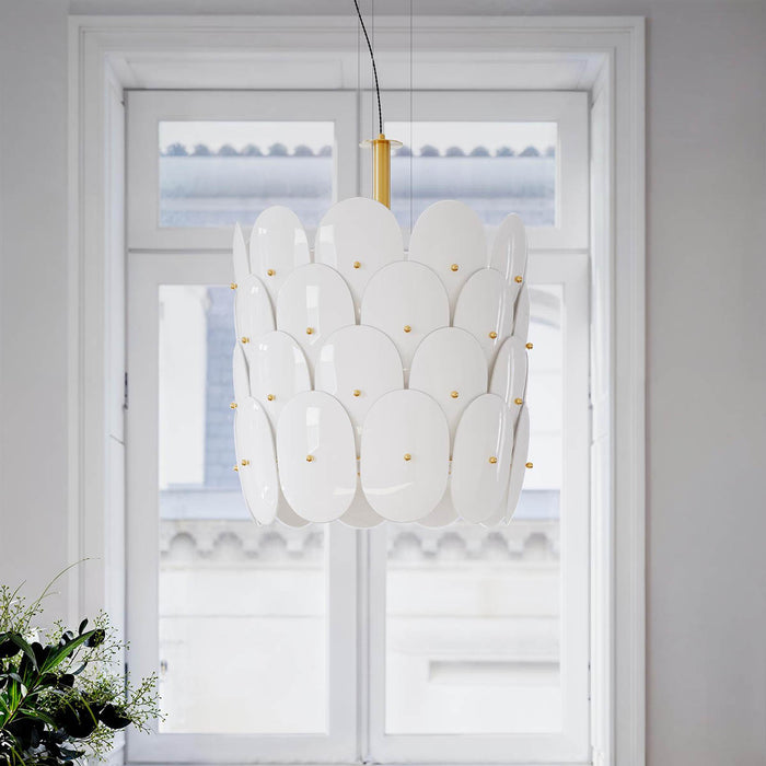 Riippuvalaisin Omlott messinki valkoinen