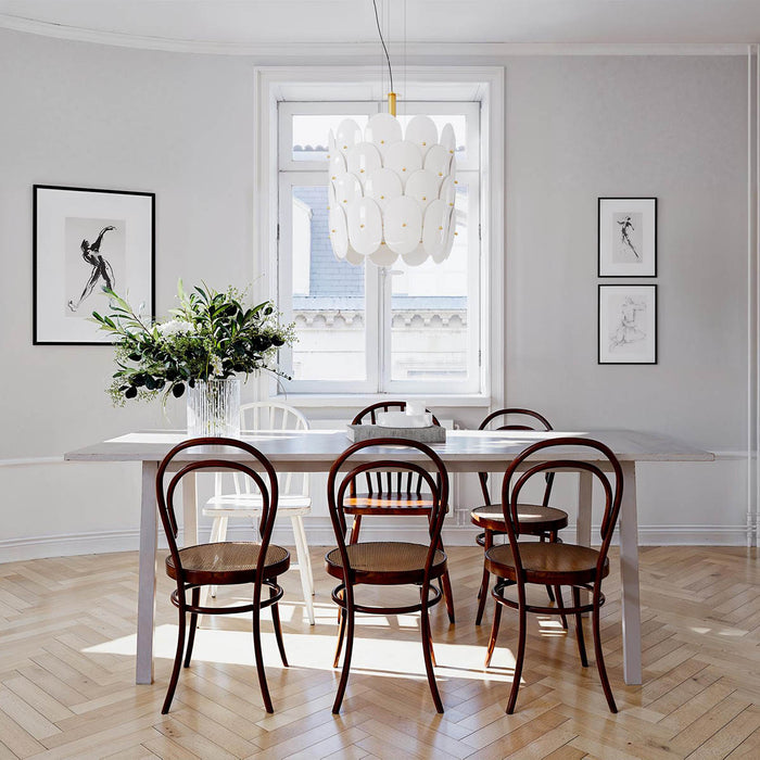 Riippuvalaisin Omlott messinki valkoinen