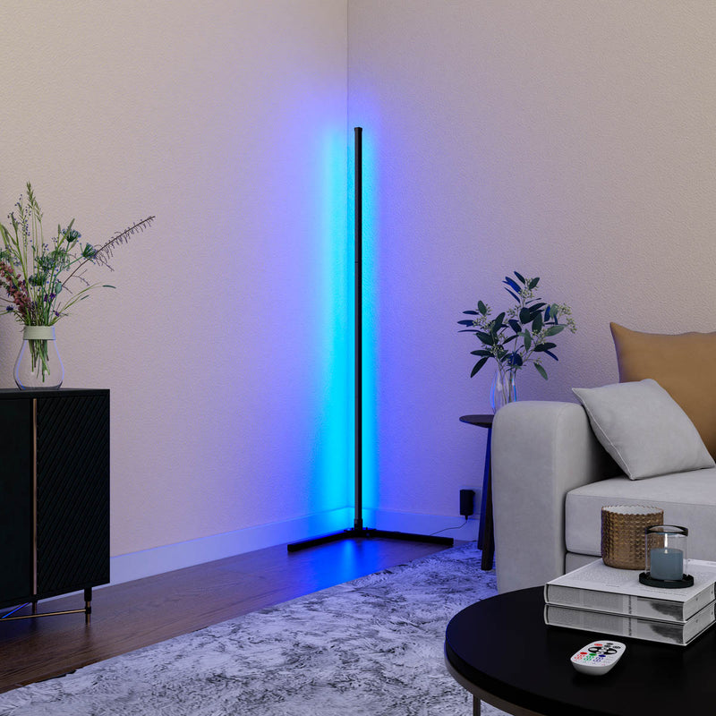 Lattiavalaisin Smart musta RGB