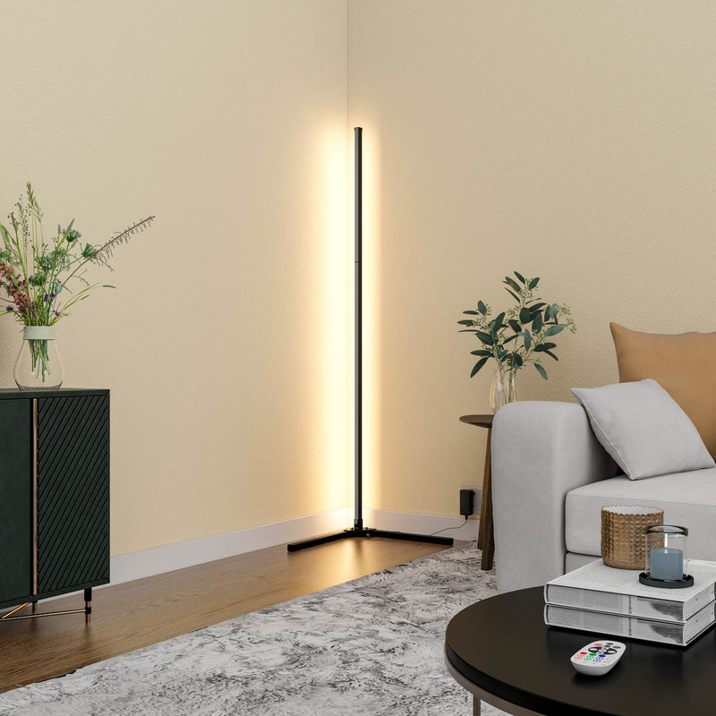Lattiavalaisin Smart musta RGB