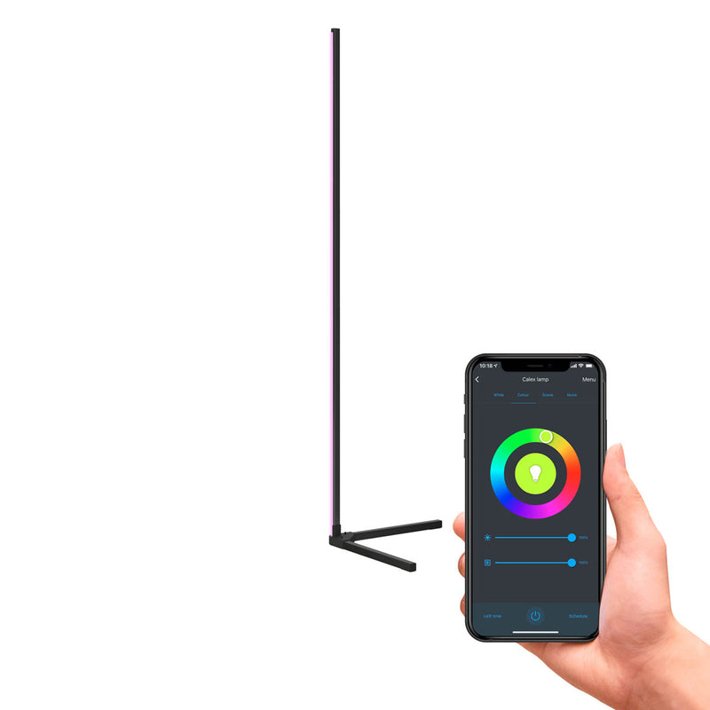 Lattiavalaisin Smart musta RGB