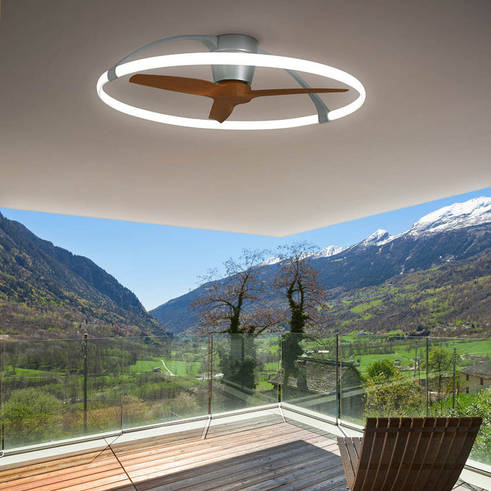 Tuuletinvalaisin Nepal hopea/puu