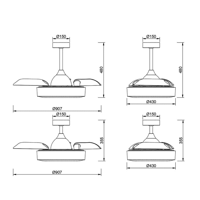 Tuuletinvalaisin Coin mini musta