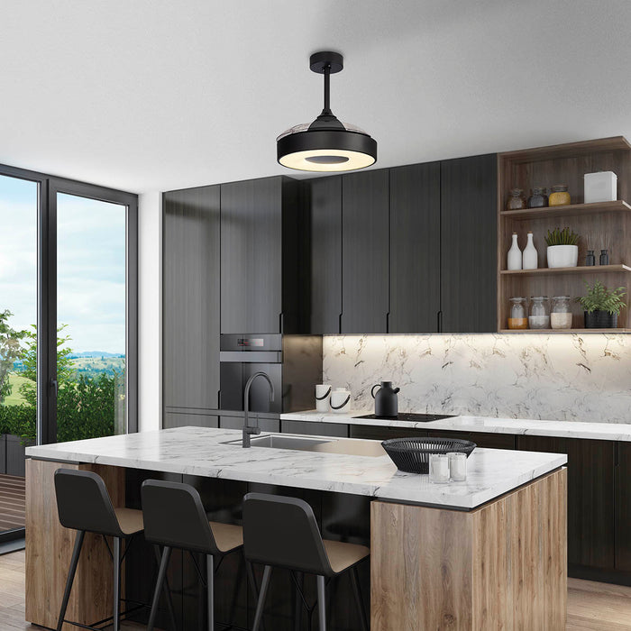 Tuuletinvalaisin Coin mini musta