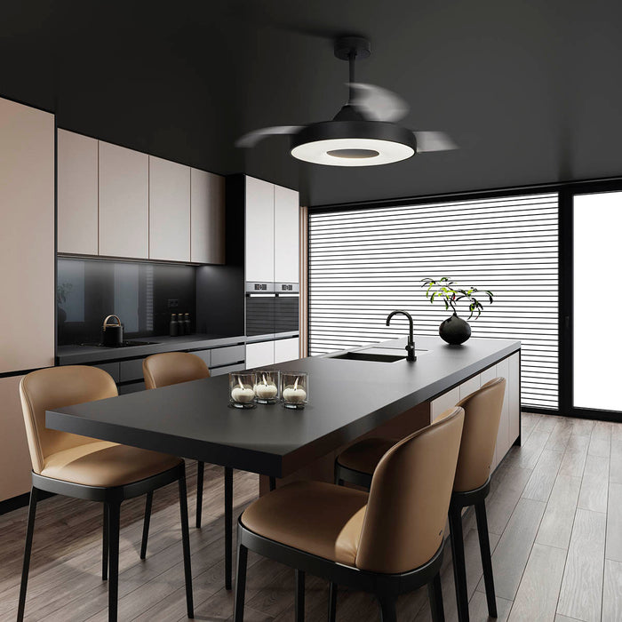 Tuuletinvalaisin Coin musta