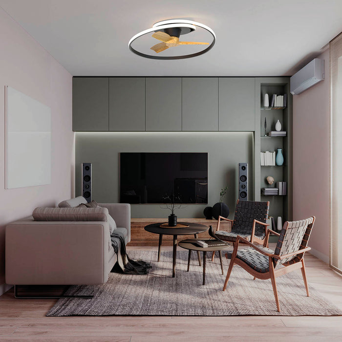 Tuuletinvalaisin Ocean musta/puu