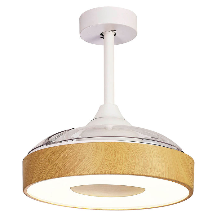 Tuuletinvalaisin Coin mini puu/valkoinen