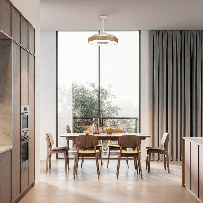 Tuuletinvalaisin Coin puu/valkoinen