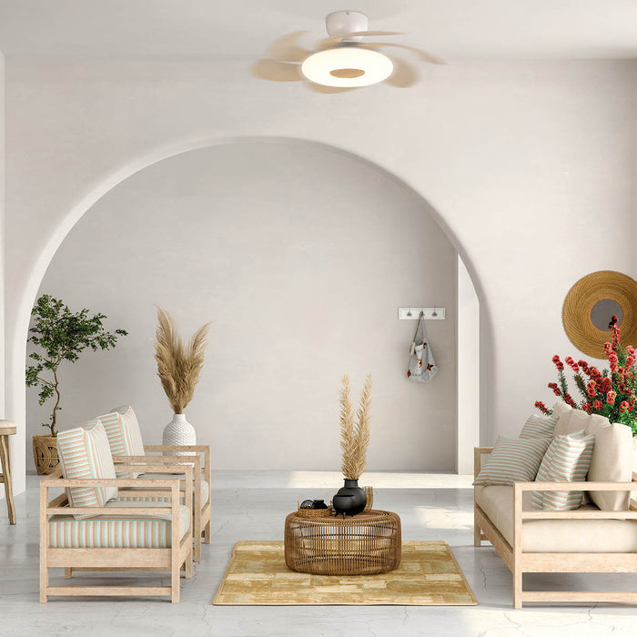 Tuuletinvalaisin Flower puu/valkoinen