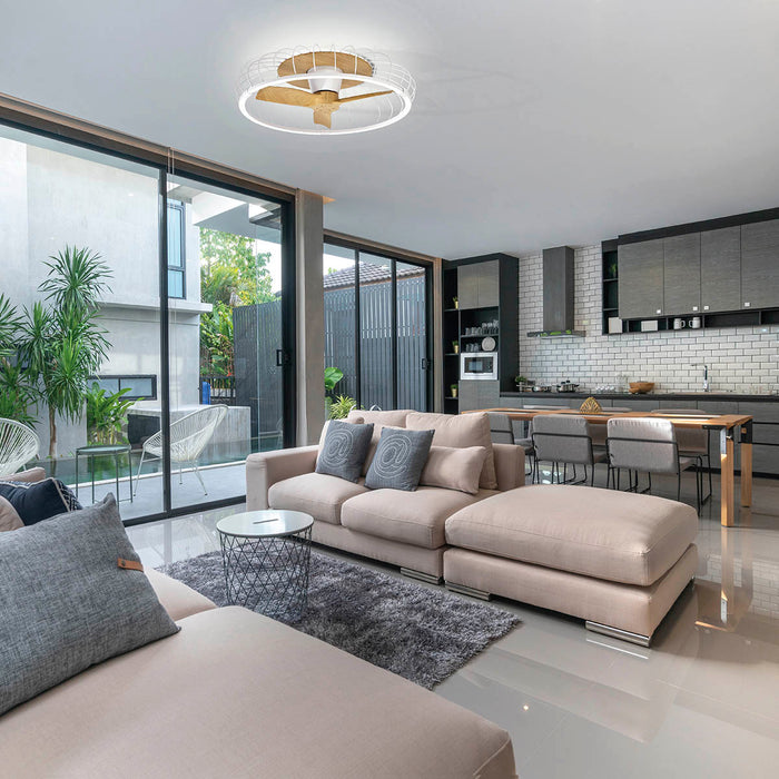 Tuuletinvalaisin Nature valkoinen/puu