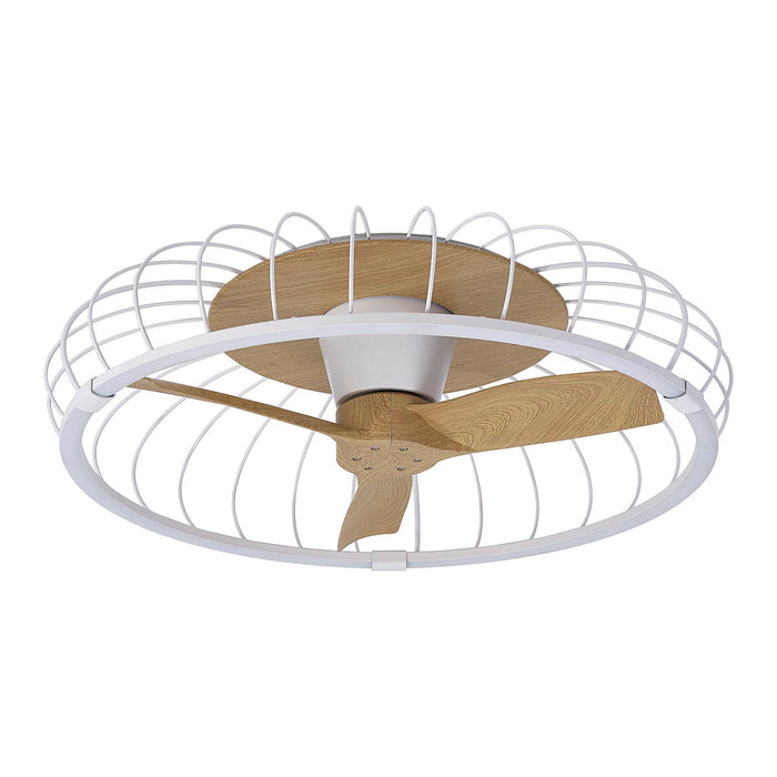 Tuuletinvalaisin Nature valkoinen/puu