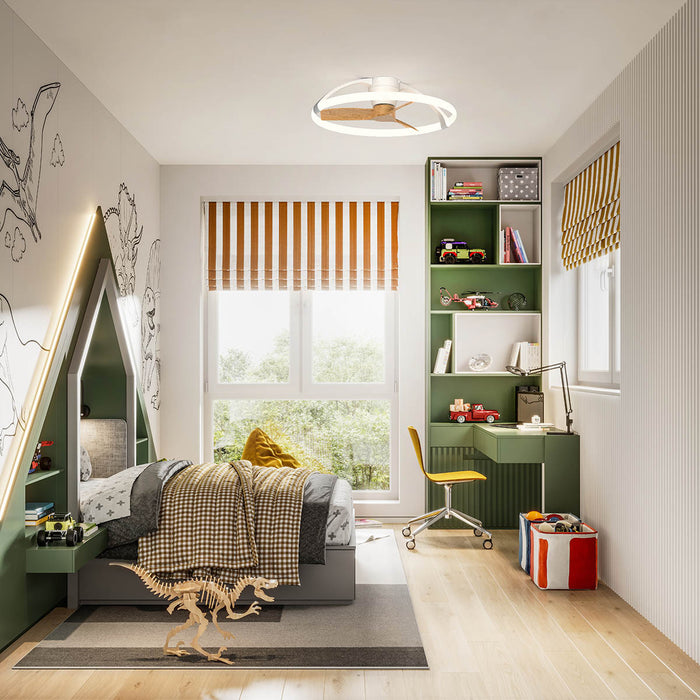 Tuuletinvalaisin Nepal mini valkoinen/puu