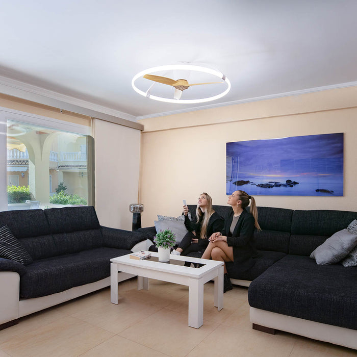 Tuuletinvalaisin Nepal valkoinen/puu