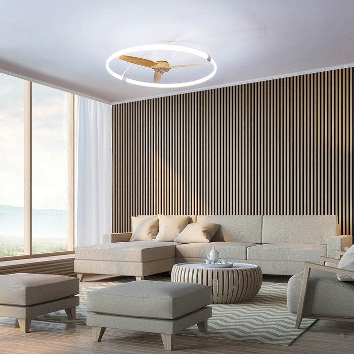 Tuuletinvalaisin Nepal valkoinen/puu