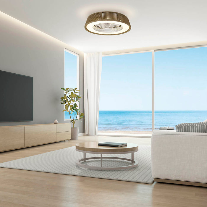 Tuuletinvalaisin Polinesia tummanruskea/valkoinen