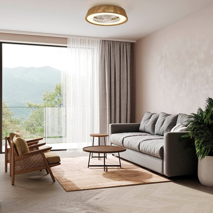 Tuuletinvalaisin Polinesia vaaleanruskea/valkoinen