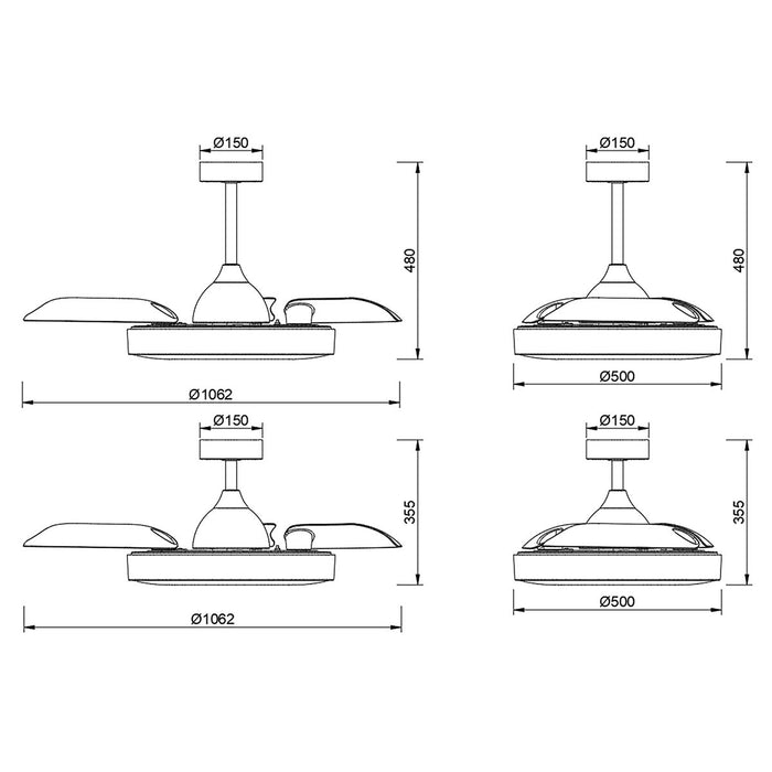 Tuuletinvalaisin Coin valkoinen