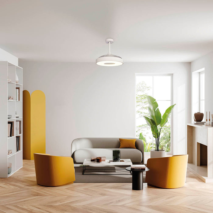 Tuuletinvalaisin Coin valkoinen