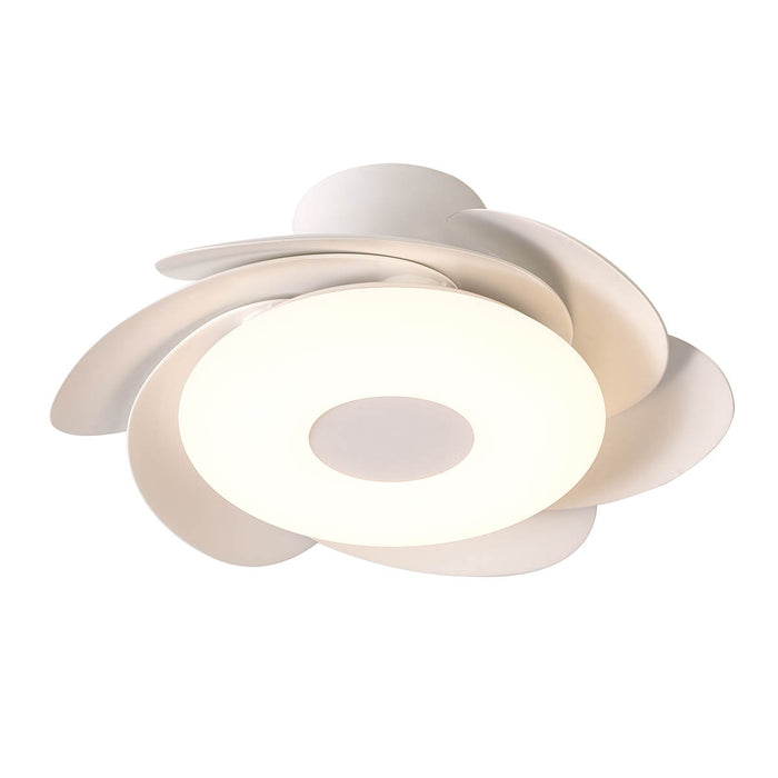 Tuuletinvalaisin Flower valkoinen