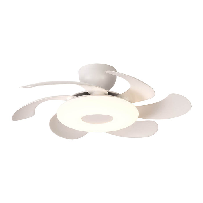 Tuuletinvalaisin Flower valkoinen