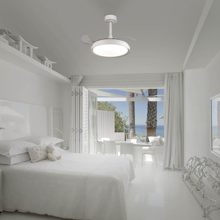 Tuuletinvalaisin Mistral mini valkoinen