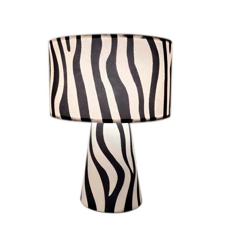 Pöytävalaisin Zany Zebra musta/valkoinen