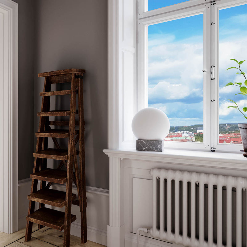 Pöytävalaisin Glori valkoinen