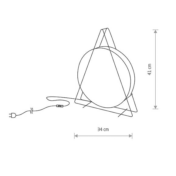 Pöytävalaisin Wheel musta/kulta
