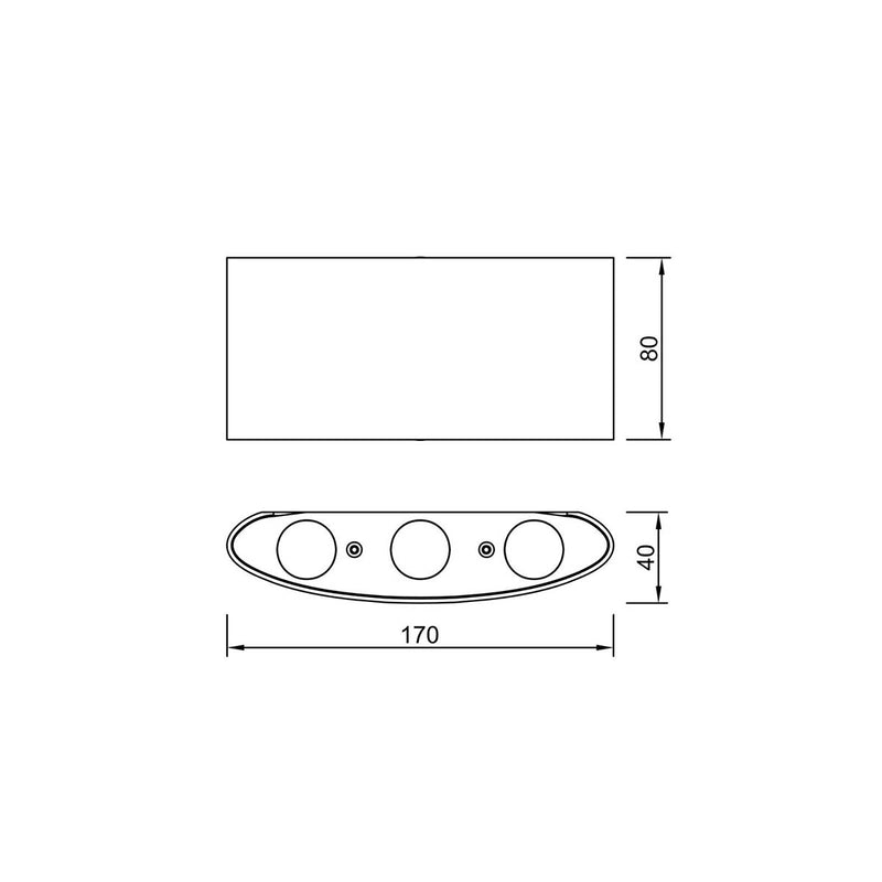 Ulkoseinävalaisin Arcs 17 cm valkoinen